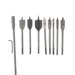 Bộ 8 mũi khoan khoét gỗ đuôi cá chuyên dụng 6-32mm, mũi khoan khoét thạch cao kèm cây nối dài