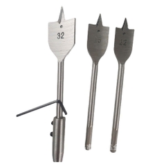 Bộ 8 mũi khoan khoét gỗ đuôi cá chuyên dụng 6-32mm, mũi khoan khoét thạch cao kèm cây nối dài