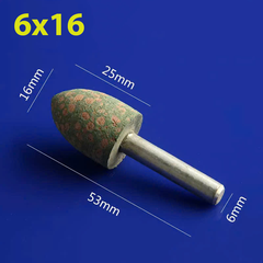 Mũi mài cao su trục 6mm đầu mài cao su hình đạn, trụ đánh bóng gỗ nhựa thạch cao, rỉ sét bề mặt inox