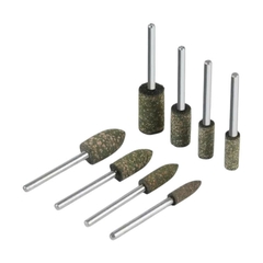 Combo 10 Mũi mài cao su trục 3mm đầu mài hình đạn, trụ đánh bóng nhựa thạch cao, rỉ sét bề mặt inox
