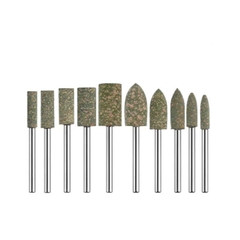 Combo 10 Mũi mài cao su trục 3mm đầu mài hình đạn, trụ đánh bóng nhựa thạch cao, rỉ sét bề mặt inox