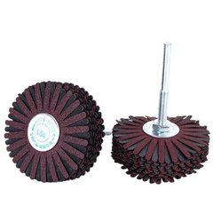 Chổi cước quật chà nhám gỗ ráp hoa đánh mịn đường kính 80mm lắp máy khoan cầm tay chuôi 6mm RAP_HOA