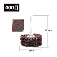 Chổi cước quật chà nhám gỗ ráp hoa đánh mịn đường kính 80mm lắp máy khoan cầm tay chuôi 6mm RAP_HOA