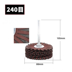 Chổi cước quật chà nhám gỗ ráp hoa đánh mịn đường kính 80mm lắp máy khoan cầm tay chuôi 6mm RAP_HOA