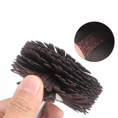 Chổi cước quật chà nhám gỗ ráp hoa đánh mịn đường kính 80mm lắp máy khoan cầm tay chuôi 6mm RAP_HOA