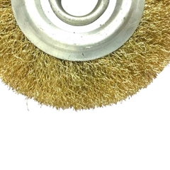 Chổi đánh rỉ sắt đĩa cước rỉ sét lỗ trục 16mm đường kính 100mm, 125mm, 150mm lắp máy mài cầm tay