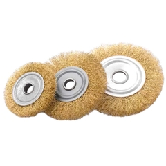 Chổi đánh rỉ sắt đĩa cước rỉ sét lỗ trục 16mm đường kính 100mm, 125mm, 150mm lắp máy mài cầm tay