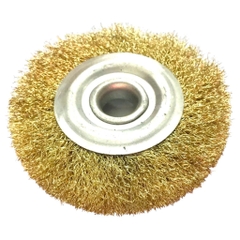 Chổi đánh rỉ sắt đĩa cước rỉ sét lỗ trục 16mm đường kính 100mm, 125mm, 150mm lắp máy mài cầm tay