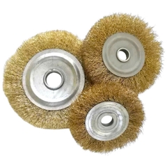 Chổi đánh rỉ sắt đĩa cước rỉ sét lỗ trục 16mm đường kính 100mm, 125mm, 150mm lắp máy mài cầm tay