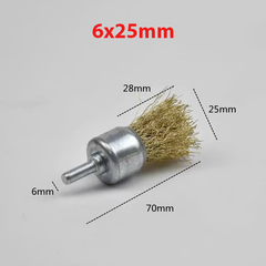 Chổi đánh rỉ sắt rỉ sét inox dạng bút chuôi 6mm lắp máy khoan cầm tay 5 cái