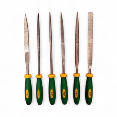 Bộ 6 dũa mài hợp kim mini đa năng FEIBAO, bộ giũa mài thép Carbon T2 chống mài mòn, dũa kim cương, dũa kim loại