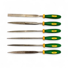 Bộ 6 dũa mài hợp kim mini đa năng FEIBAO, bộ giũa mài thép Carbon T2 chống mài mòn, dũa kim cương, dũa kim loại