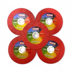 Đá Cắt inox, Lưỡi Cắt Kim Loại UNIMAX Thế Hệ Mới Siêu Bền Đường Kính 107mm Lỗ Trục 16mm Hai Mặt Đỏ Vàng