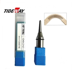 Mũi phay soi rãnh CNC uốn cong gỗ Tideway đầu nhọn 6x21mm bo cong 90 độ MDF cốt trục 12.7mm