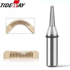 Mũi phay soi rãnh CNC uốn cong gỗ Tideway đầu nhọn 6x21mm bo cong 90 độ MDF cốt trục 12.7mm