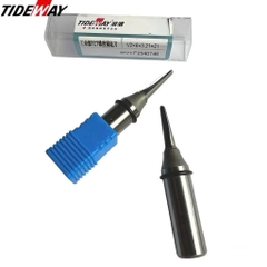 Mũi phay soi rãnh CNC uốn cong gỗ Tideway đầu nhọn 6x21mm bo cong 90 độ MDF cốt trục 12.7mm