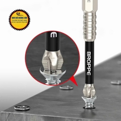 Mũi vít PH2 chống trượt hãng BROPPE chân lục giác 6.35mm, Mũi bắn vít 1 đầu bake chữ thập từ tính cao