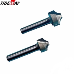 Mũi phay gỗ điêu khắc mở Đáy dao cắt CNC bo góc R cạnh phẳng soi mũi tên Tideway cốt trục 6.35mm