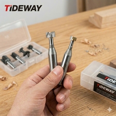 Mũi phay gỗ CNC chốt nhựa liên kết U Mũi Tạo Rãnh chữ T Tideway cao cấp cốt trục 12.7mm