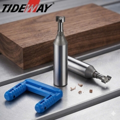 Mũi phay gỗ CNC chốt nhựa liên kết U Mũi Tạo Rãnh chữ T Tideway cao cấp cốt trục 12.7mm