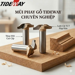 Mũi soi huỳnh ván Cong CNC dao phay huỳnh cửa pano Tideway cao cấp cốt trục 12.7mm