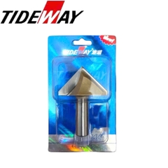 Mũi phay gỗ alu chữ V 50mm CNC vát 90 độ không bi Tideway cao cấp cốt trục 12.7mm