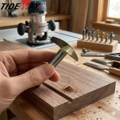 Mũi soi huỳnh ván Cầu lõm dao phay huỳnh cửa pano cnc gỗ Tideway cao cấp cốt trục 12.7mm