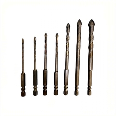 Mũi khoan đa năng cao cấp 4 cạnh chữ thập chuôi lục giác 6.35mm khoan gạch men kính đá 3mm - 12mm