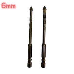 Mũi khoan đa năng cao cấp 4 cạnh chữ thập chuôi lục giác 6.35mm khoan gạch men kính đá 3mm - 12mm