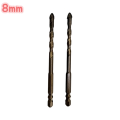 Mũi khoan đa năng cao cấp 4 cạnh chữ thập chuôi lục giác 6.35mm khoan gạch men kính đá 3mm - 12mm