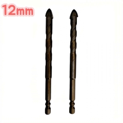 Mũi khoan đa năng cao cấp 4 cạnh chữ thập chuôi lục giác 6.35mm khoan gạch men kính đá 3mm - 12mm
