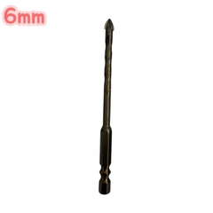 Mũi khoan đa năng cao cấp 4 cạnh chữ thập chuôi lục giác 6.35mm khoan gạch men kính đá 3mm - 12mm