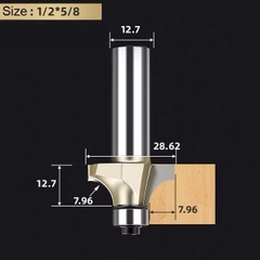Mũi phay gỗ bo lõm R mũi soi lồi gỗ có bi Tideway cao cấp cốt 6.35mm và 12.7mm lắp máy cầm tay và trục đứng