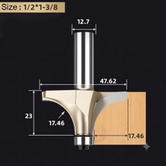 Mũi phay gỗ bo lõm R mũi soi lồi gỗ có bi Tideway cao cấp cốt 6.35mm và 12.7mm lắp máy cầm tay và trục đứng