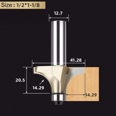 Mũi phay gỗ bo lõm R mũi soi lồi gỗ có bi Tideway cao cấp cốt 6.35mm và 12.7mm lắp máy cầm tay và trục đứng