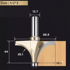 Mũi phay gỗ bo lõm R mũi soi lồi gỗ có bi Tideway cao cấp cốt 6.35mm và 12.7mm lắp máy cầm tay và trục đứng