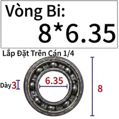 Bi soi Bi lắp mũi phay gỗ bạc đạn mũi soi KBC chính hãng 5 viên
