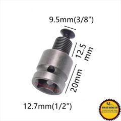 Đầu Chuyển Đổi Sang Khoan Ren 10mm và 12mm Dùng cho Máy Bulong - Chuyển Vít Sang Khoan - Bê Tông Sang Khoan Hỗ trợ Đắc Lực