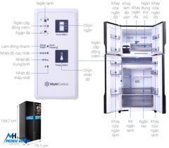 Tủ Lạnh Panasonic 4 Cánh 550 Lít NR-DZ601VGKV