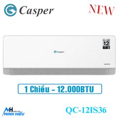 Điều hòa Casper 1 chiều Inverter 12000BTU QC-12IS36 (Model 2024)