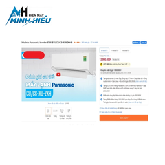 Điều hòa Panasonic inverter 1 chiều 9000BTU XU9ZKH-8