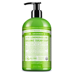 <CÓ SẴN>[Dr Bronner’s] Xà Phòng hữu cơ 4 in 1 Dr Bronner's Sugar Soap 355mL
