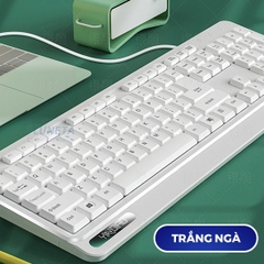 Bàn phím Luneta KB04 thiết kế gọn nhẹ kết nối USB chống nước không ồn chuyên dành cho công việc văn phòng
