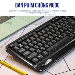 Bàn phím Luneta KB04 thiết kế gọn nhẹ kết nối USB chống nước không ồn chuyên dành cho công việc văn phòng