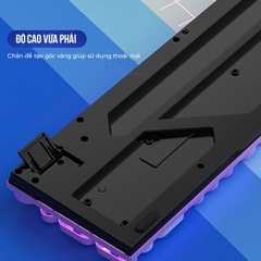 Bàn phim giả cơ Luneta KB08 dạng nút bấm tròn cổ điển nút bấm nhẹ nhàng thiết kế công thái học đèn led bắt mắt K600