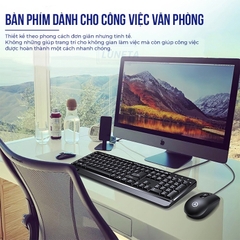 Bàn phím Luneta KB04 thiết kế gọn nhẹ kết nối USB chống nước không ồn chuyên dành cho công việc văn phòng