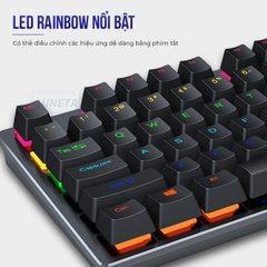 Bàn phím cơ gaming có dây có led custom blueswitch TKL K550 LUNETA KB10