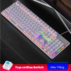 Bàn phím cơ gaming có dây có led custom blueswitch fullsize ZK4 LUNETA KB02