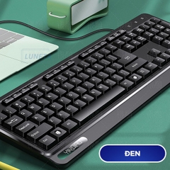 Bàn phím Luneta KB04 thiết kế gọn nhẹ kết nối USB chống nước không ồn chuyên dành cho công việc văn phòng