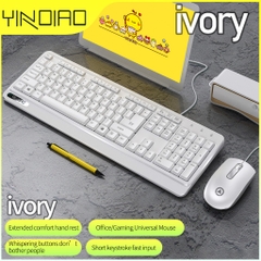 Bàn phím Luneta KB04 thiết kế gọn nhẹ kết nối USB chống nước không ồn chuyên dành cho công việc văn phòng